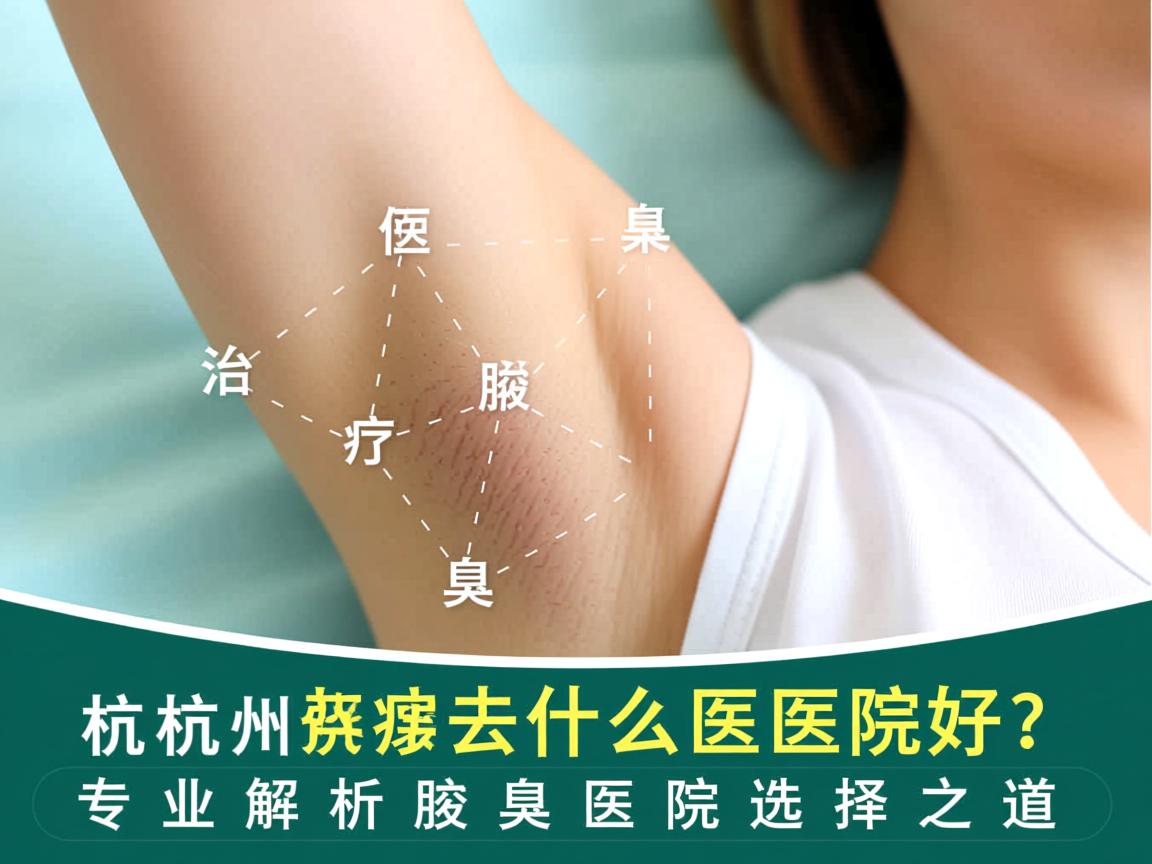 杭州治疗腋臭去什么医院好？专业解析腋臭医院选择之道