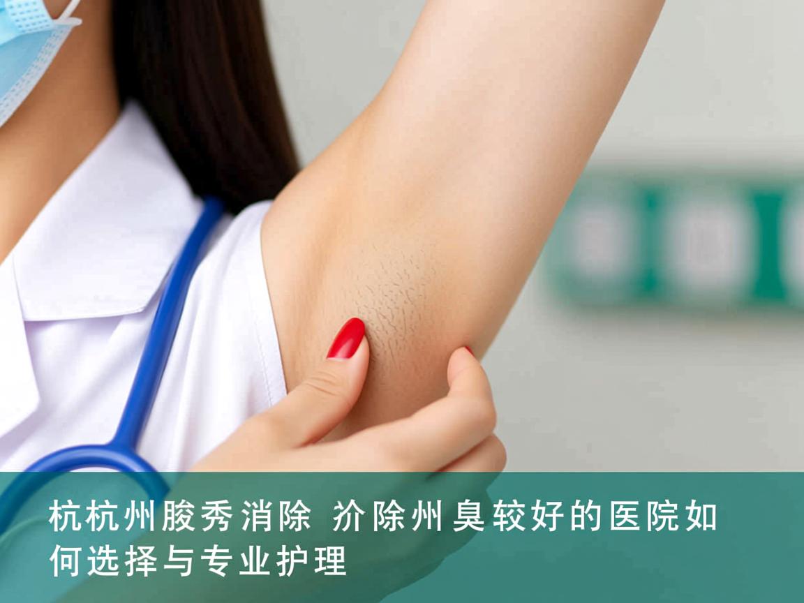 杭州腋秀解析，杭州消除腋臭较好的医院如何选择与专业护理