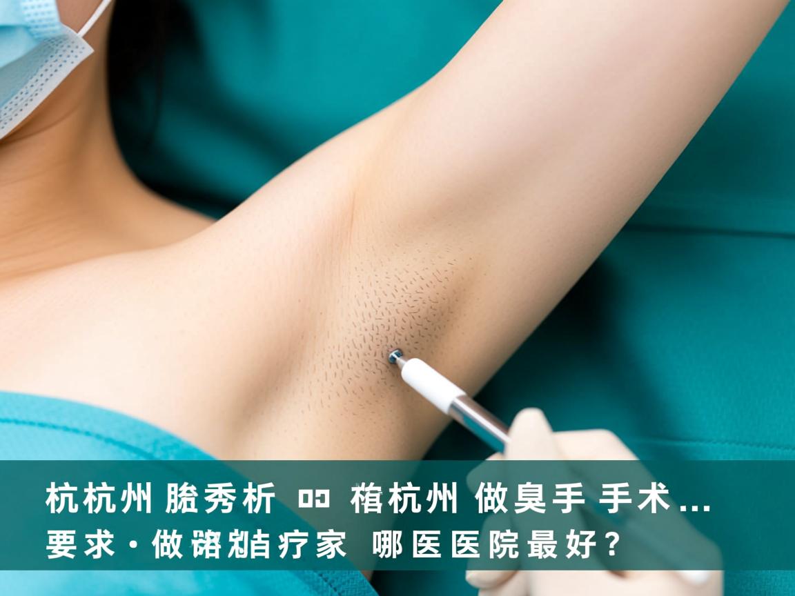 杭州腋秀解析，杭州做腋臭手术，哪家医院最好？