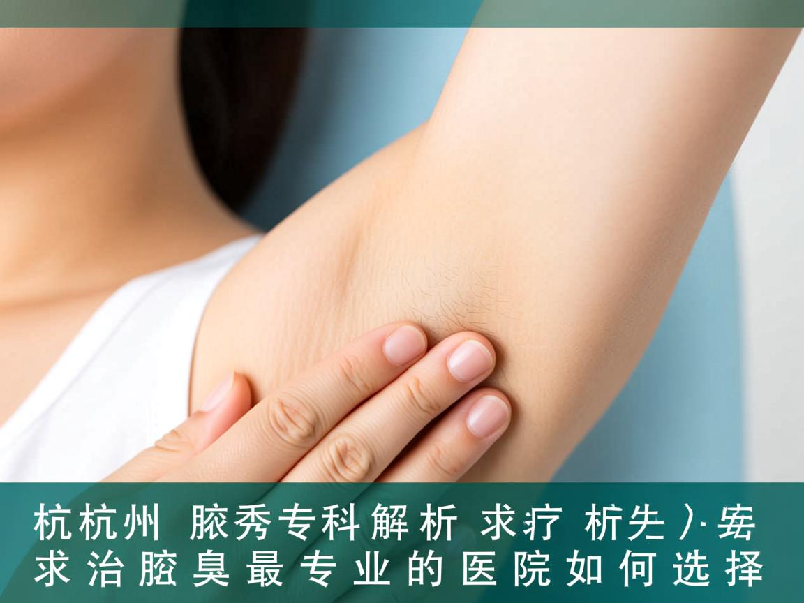 杭州腋秀专科解析，杭州治腋臭最专业的医院如何选择