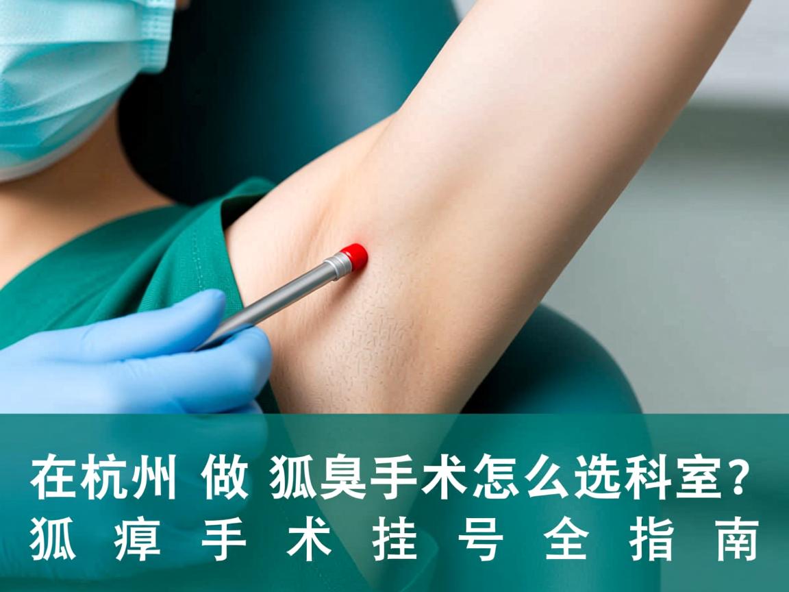 在杭州做狐臭手术怎么选科室？狐臭手术挂号全指南