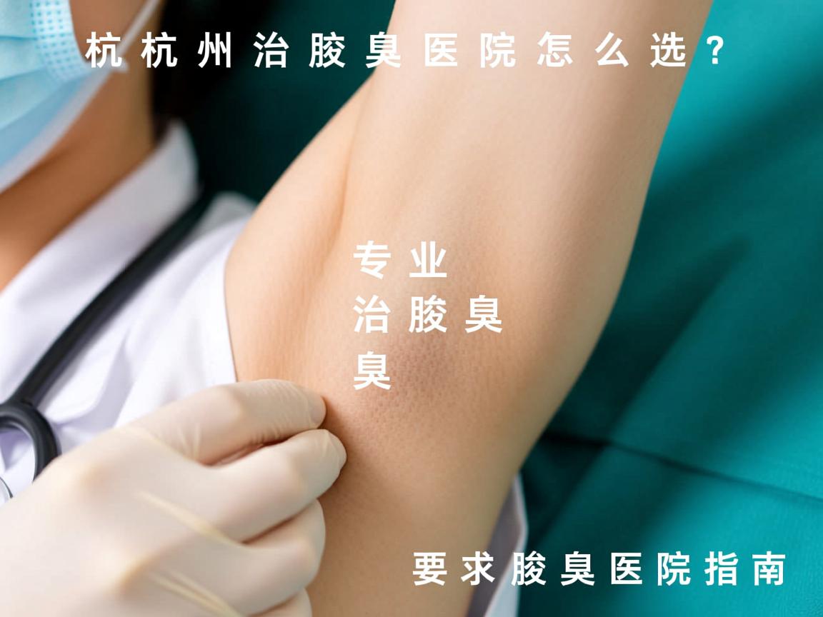 杭州治腋臭医院怎么选？专业治腋臭医院指南