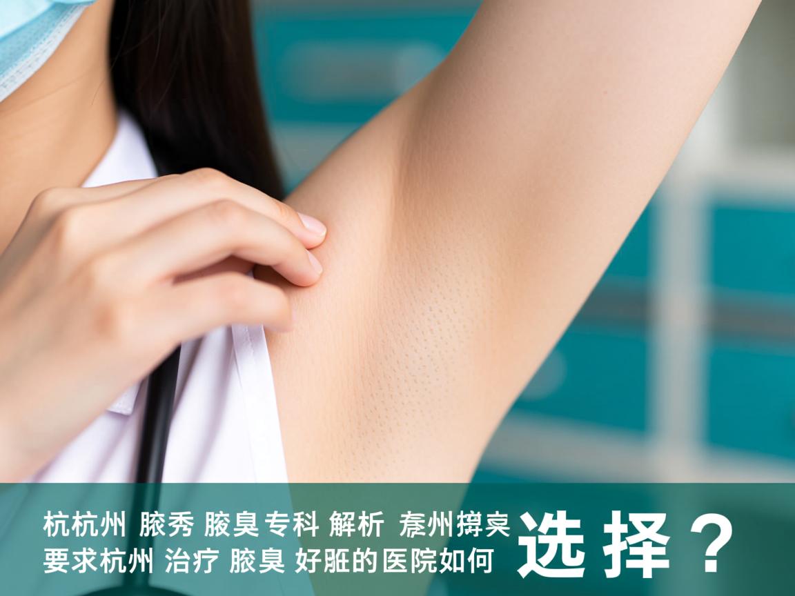 杭州腋秀腋臭专科解析，杭州治疗腋臭好的医院如何选择？