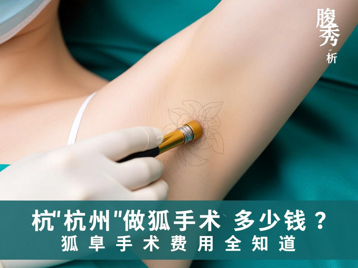 杭州腋秀解析，杭州做狐臭手术多少钱？狐臭手术费用全知道