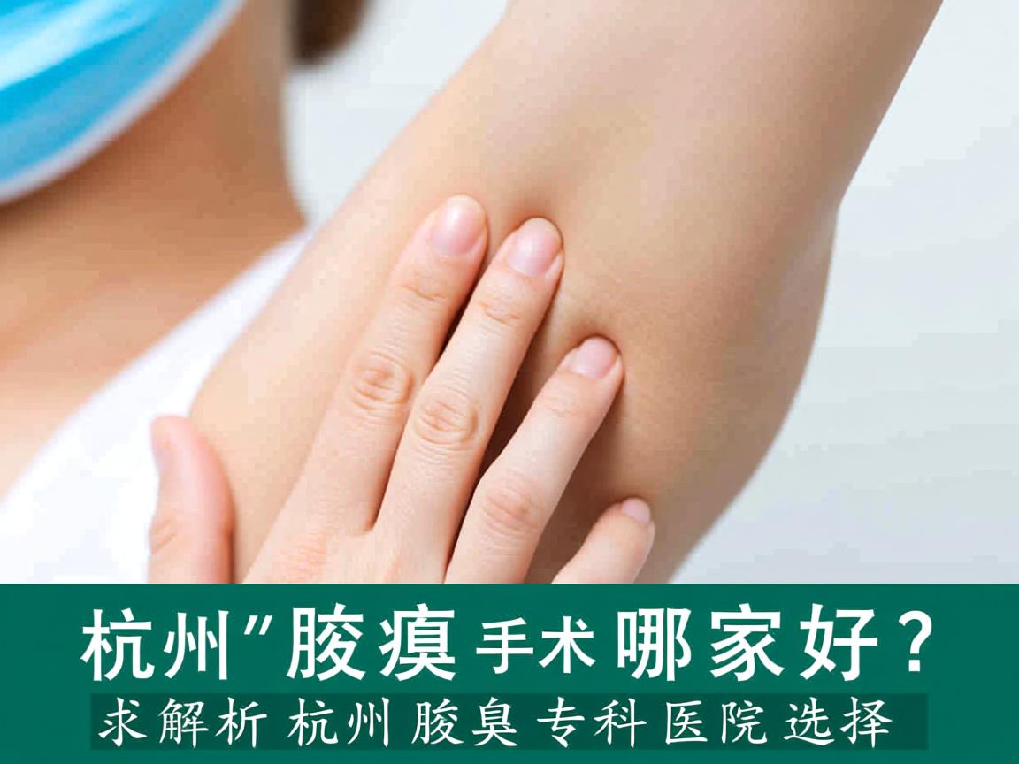 杭州腋臭手术哪家好？专业解析杭州腋臭专科医院选择