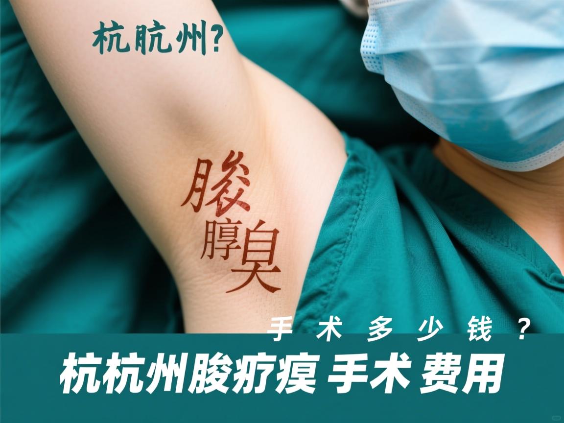 杭州腋臭手术多少钱？详解杭州腋臭手术费用