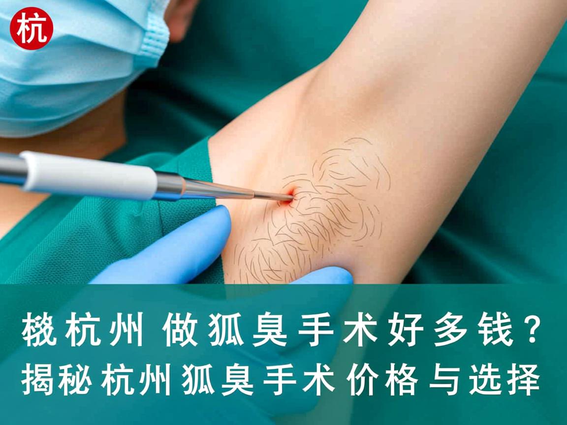 杭州做狐臭手术好多钱？揭秘杭州狐臭手术价格与选择
