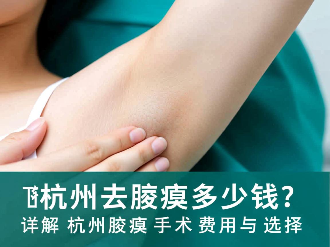 杭州去腋臭多少钱？详解杭州腋臭手术费用与选择