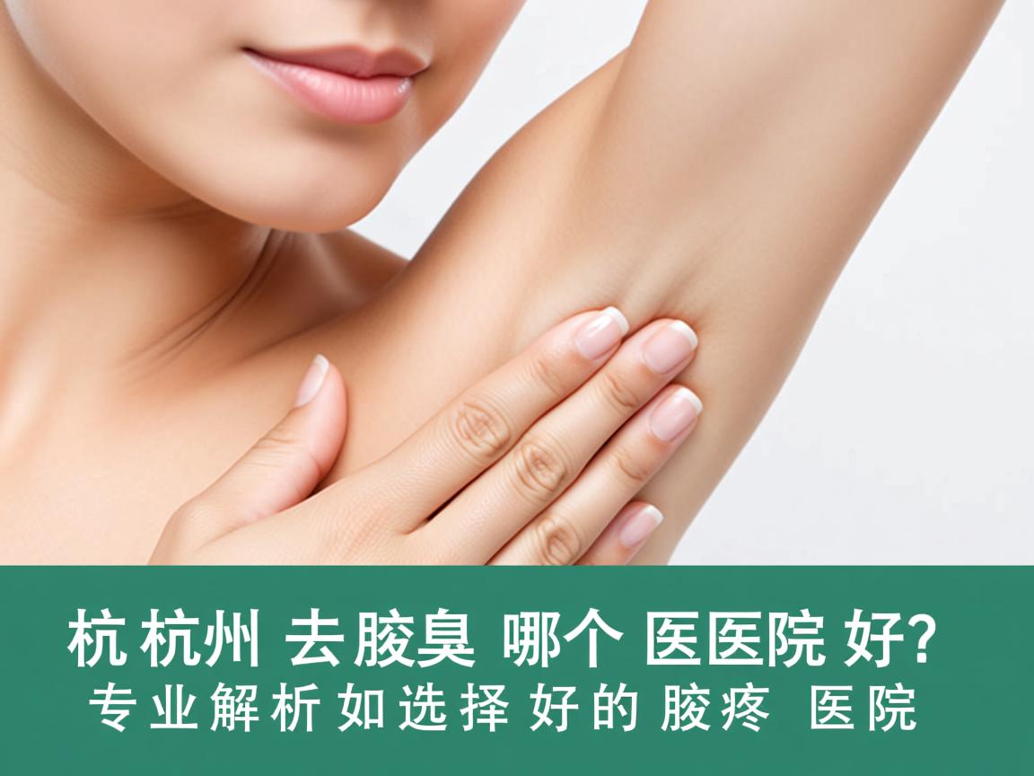 杭州去腋臭哪个医院好？专业解析如何选择好的腋臭医院