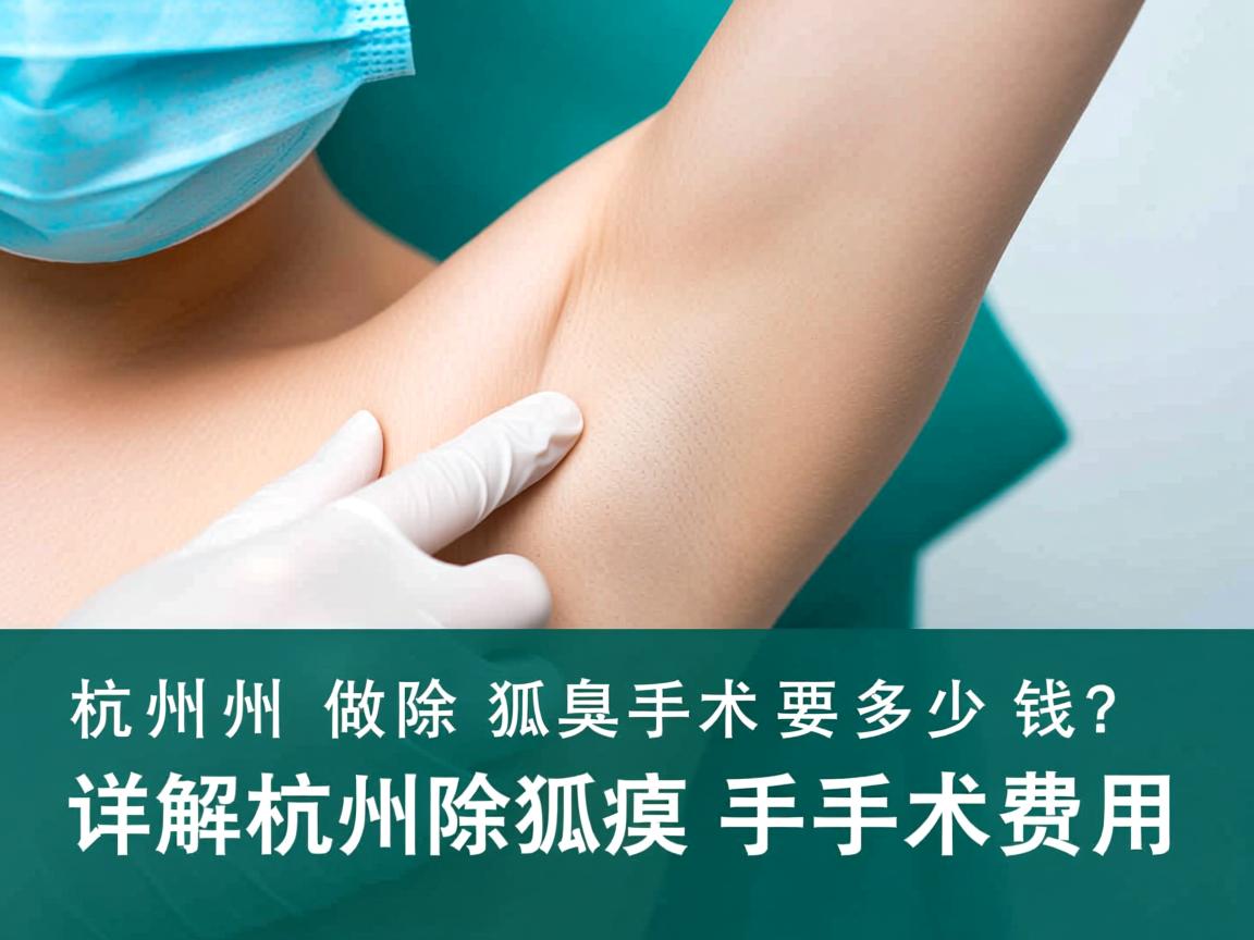 杭州做除狐臭手术要多少钱？详解杭州除狐臭手术费用