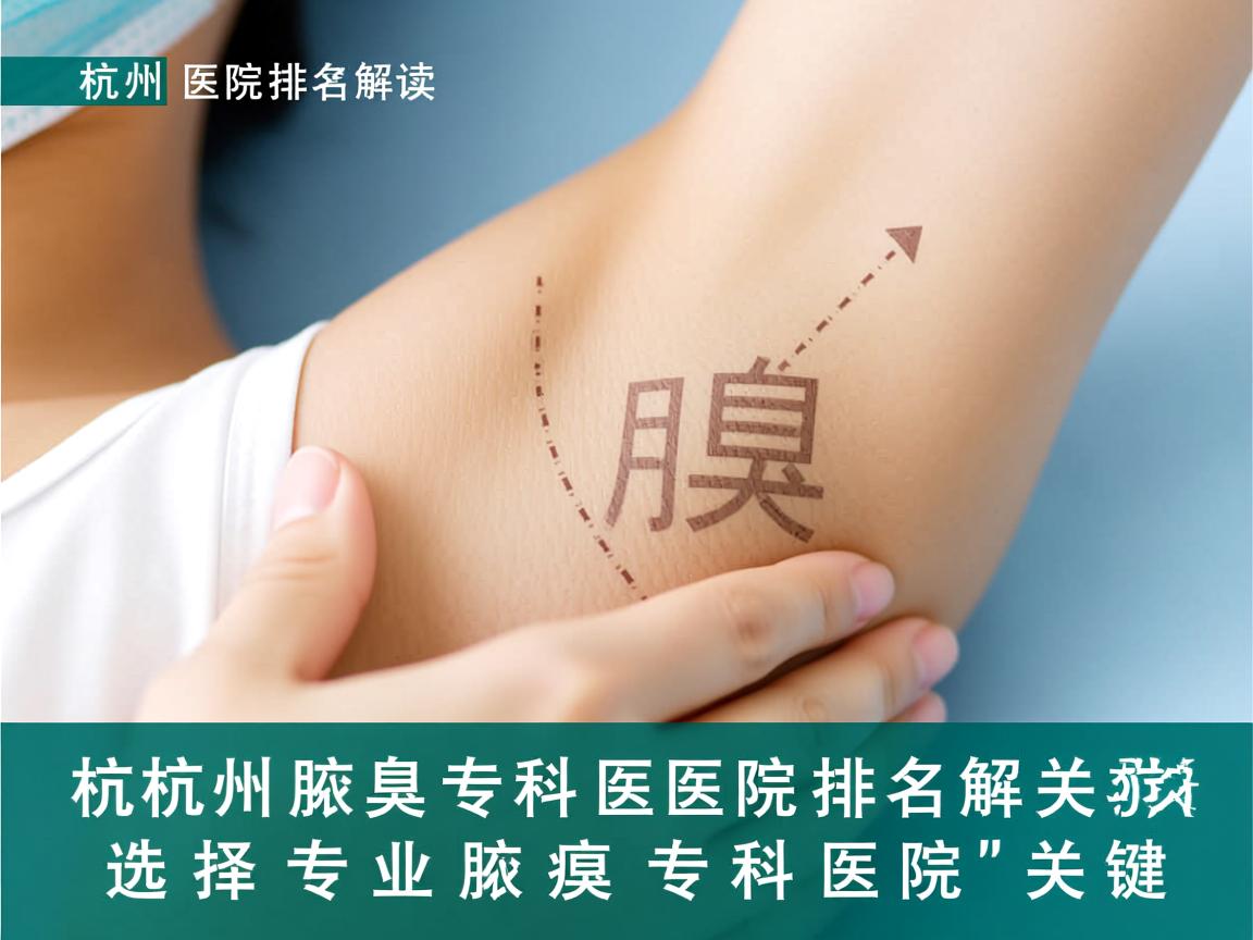 杭州腋臭专科医院排名解读，选择专业腋臭专科医院的关键