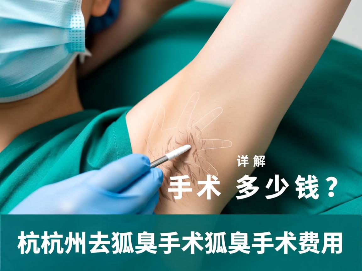 杭州去狐臭手术多少钱？详解杭州去狐臭手术费用