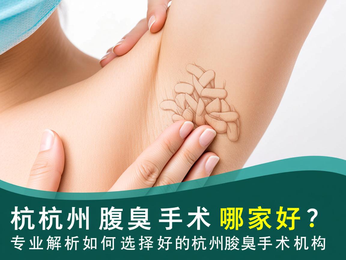 杭州腋臭手术哪家好？专业解析如何选择好的杭州腋臭手术机构