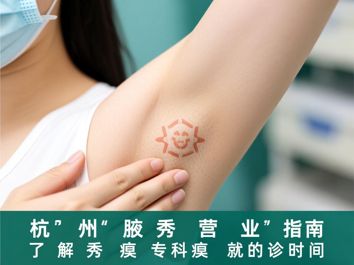 杭州腋秀腋臭营业指南，了解腋秀腋臭专科的就诊时间