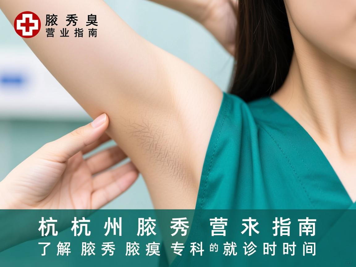 杭州腋秀腋臭营业指南，了解腋秀腋臭专科的就诊时间