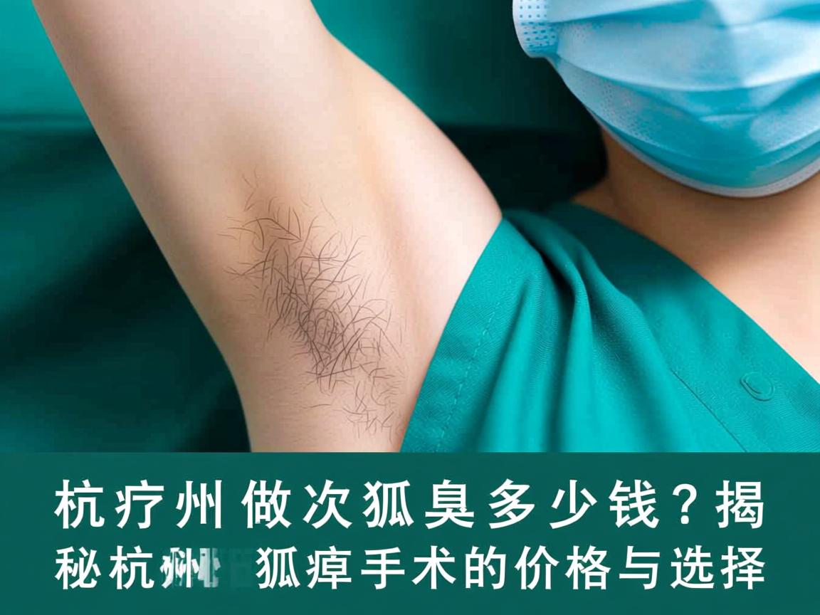 杭州做次狐臭多少钱？揭秘杭州狐臭手术的价格与选择