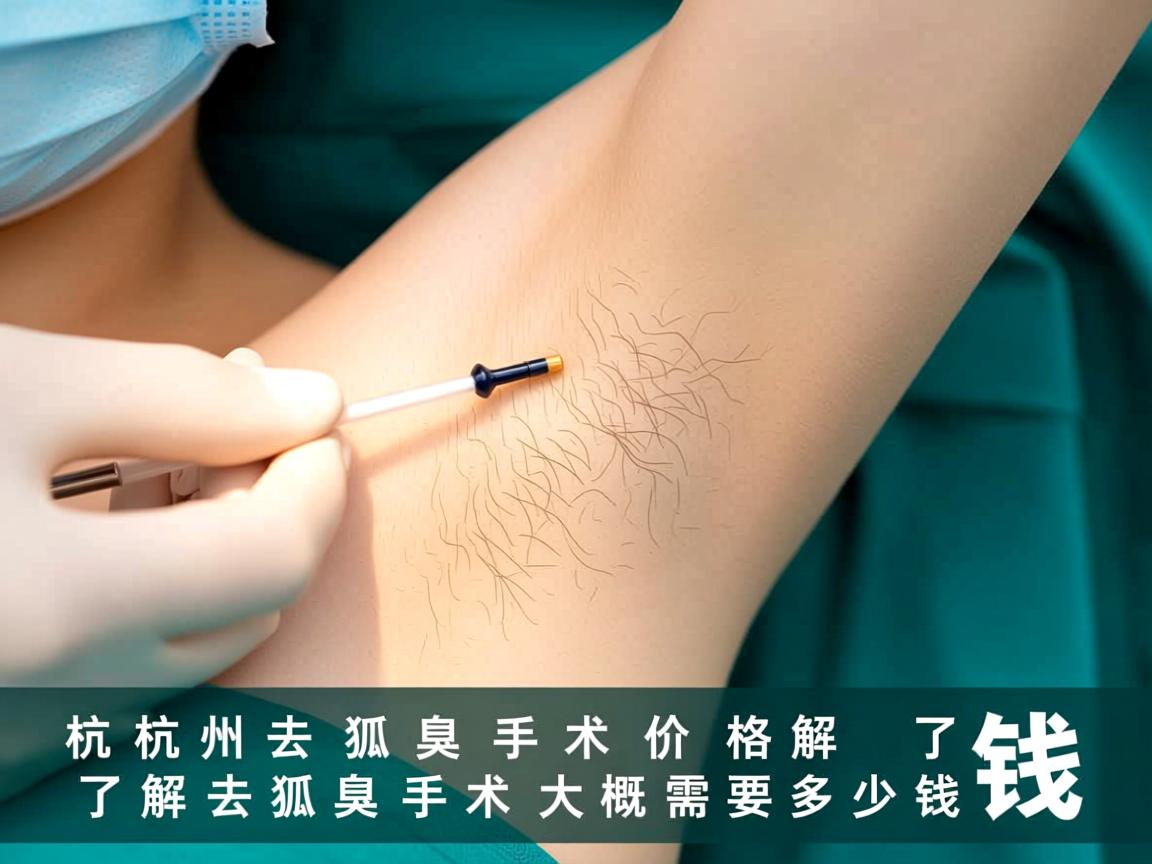 杭州去狐臭手术价格解析，了解去狐臭手术大概需要多少钱