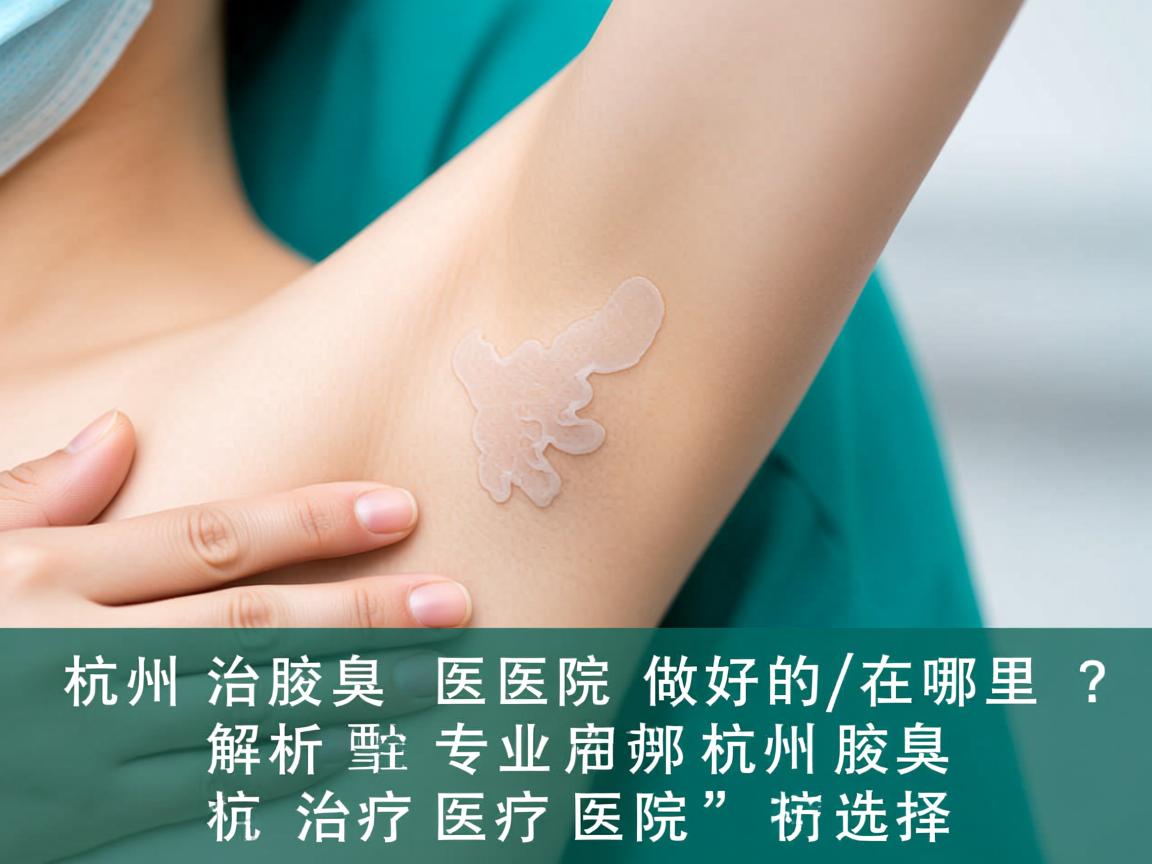 杭州治疗腋臭医院做好的在哪里？专业解析杭州腋臭治疗医院的选择