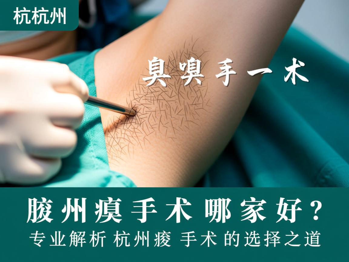 杭州腋臭手术哪家好？专业解析杭州腋臭手术的选择之道