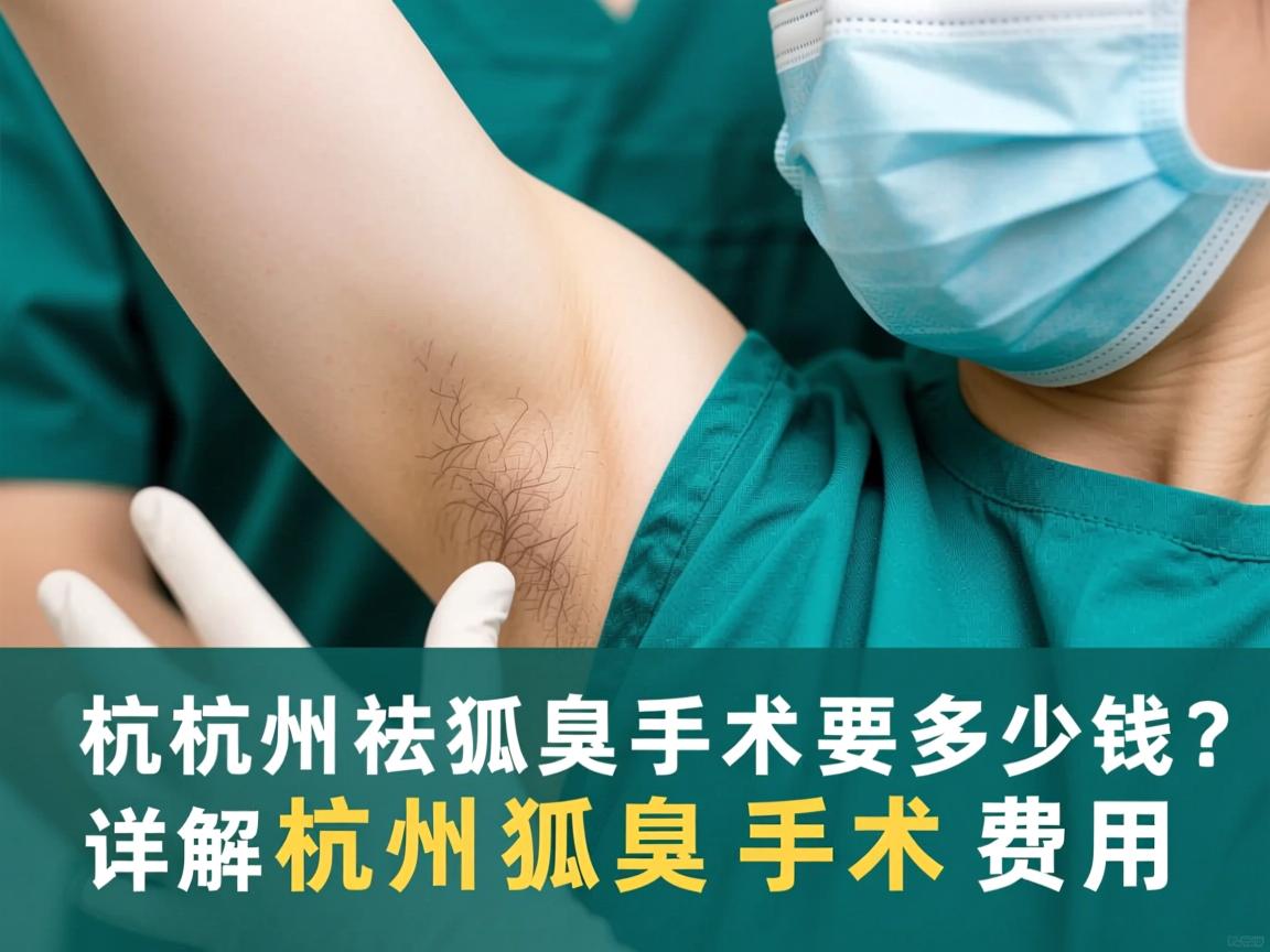 杭州祛狐臭手术要多少钱？详解杭州狐臭手术费用