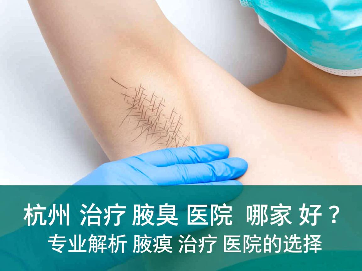 杭州治疗腋臭医院哪家好？专业解析腋臭治疗医院的选择