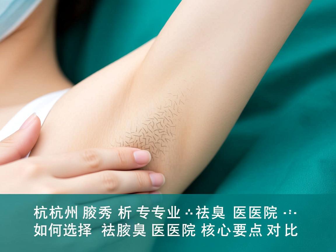 杭州腋秀解析，专业祛腋臭医院如何选择，祛腋臭医院核心要点对比