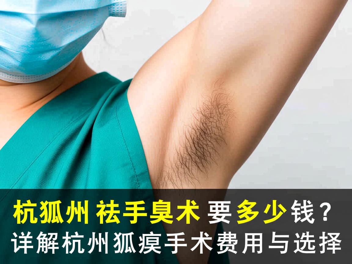 杭州祛狐臭手术要多少钱？详解杭州狐臭手术费用与选择