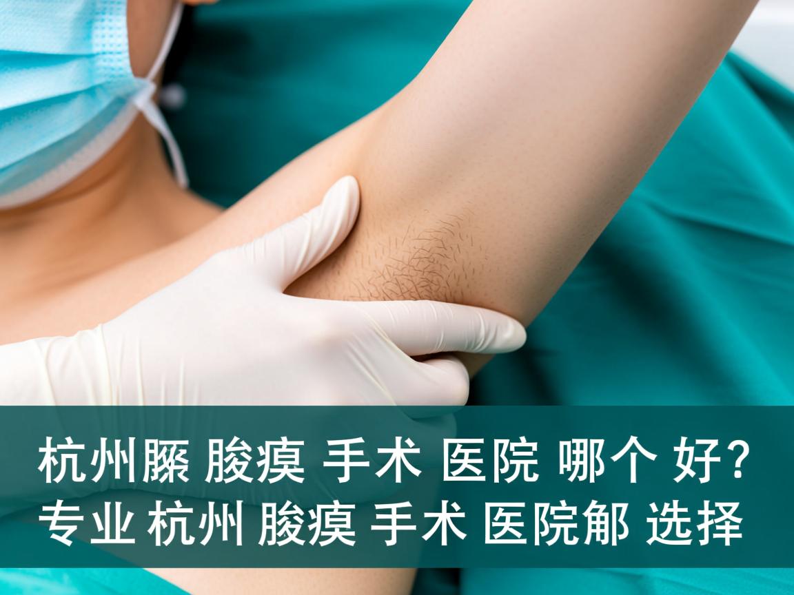 杭州腋臭手术医院哪个好？专业解析杭州腋臭手术医院的选择