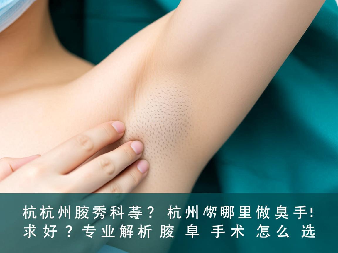杭州腋秀科普，杭州哪里做腋臭手术好？专业解析腋臭手术怎么选