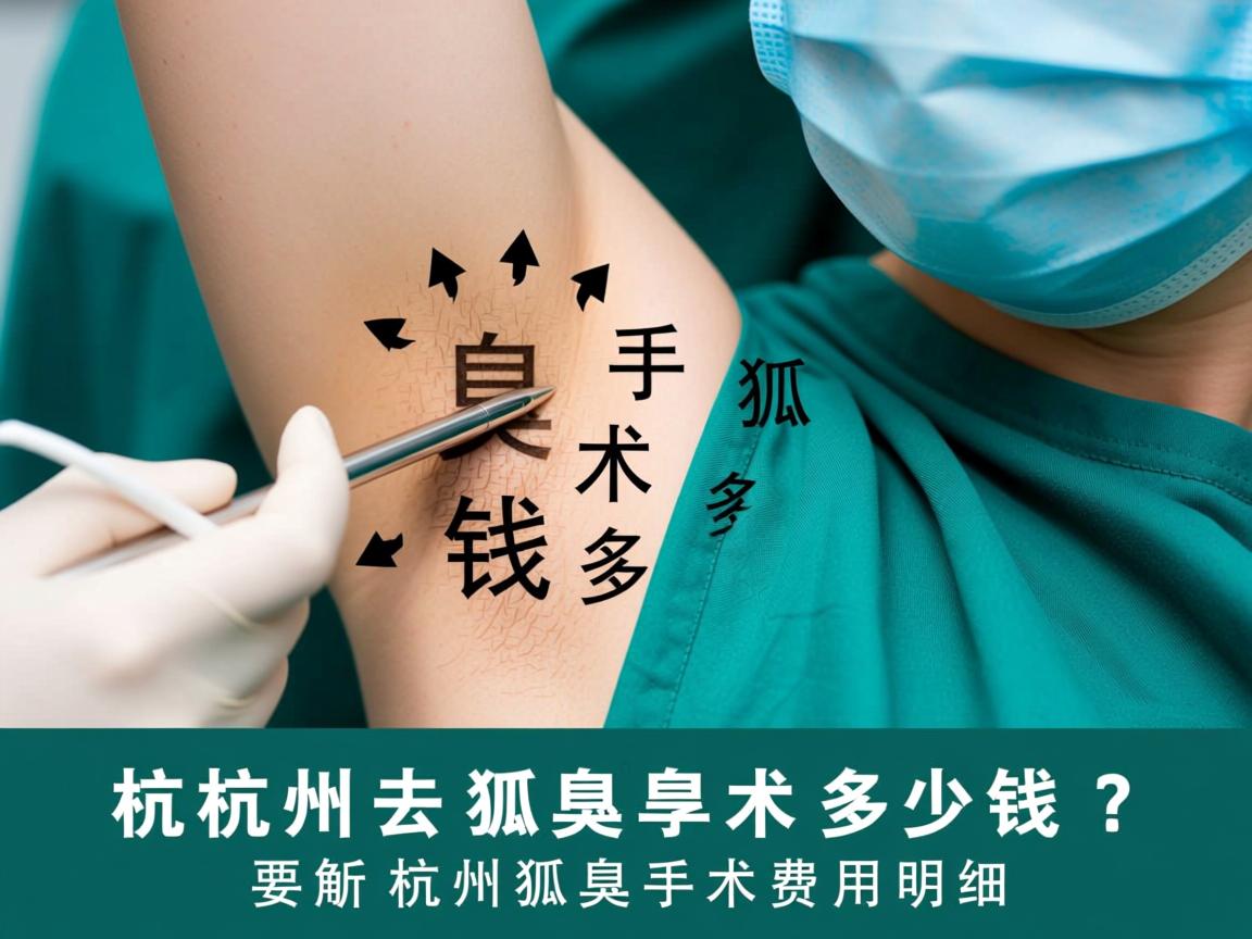 杭州去狐臭手术多少钱？解析杭州狐臭手术费用明细