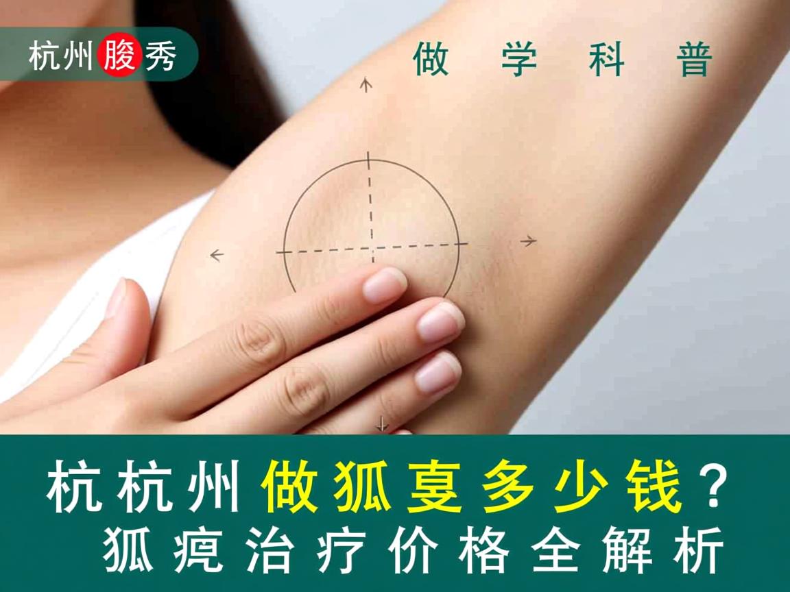 杭州腋秀科普，杭州做狐臭多少钱？狐臭治疗价格全解析