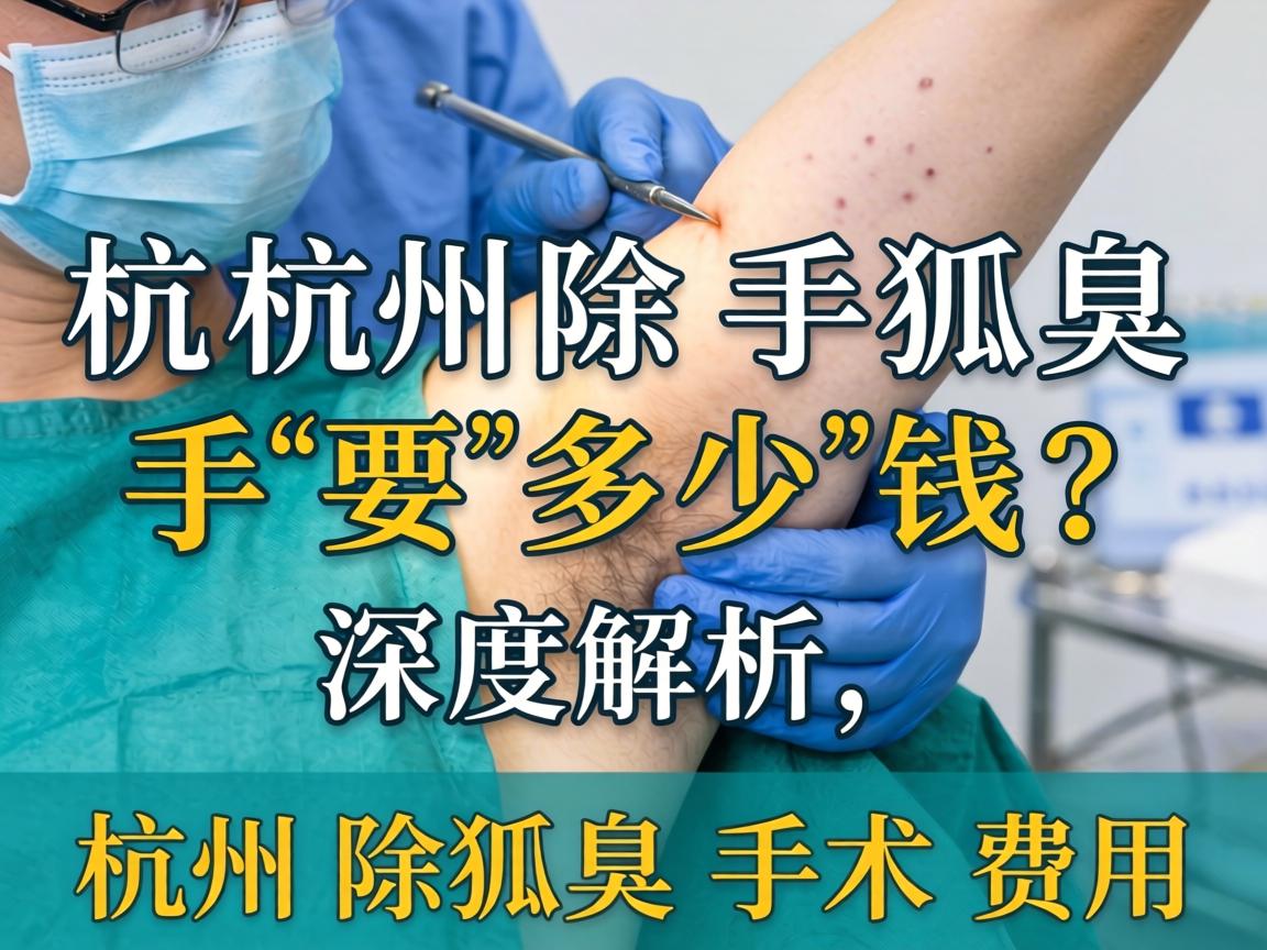 杭州除狐臭手术要多少钱？深度解析杭州除狐臭手术费用