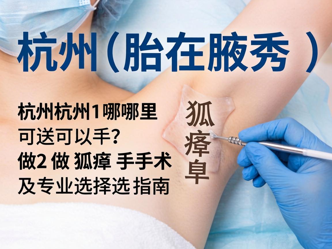 杭州腋秀解析，杭州哪里可以做狐臭手术及专业选择指南