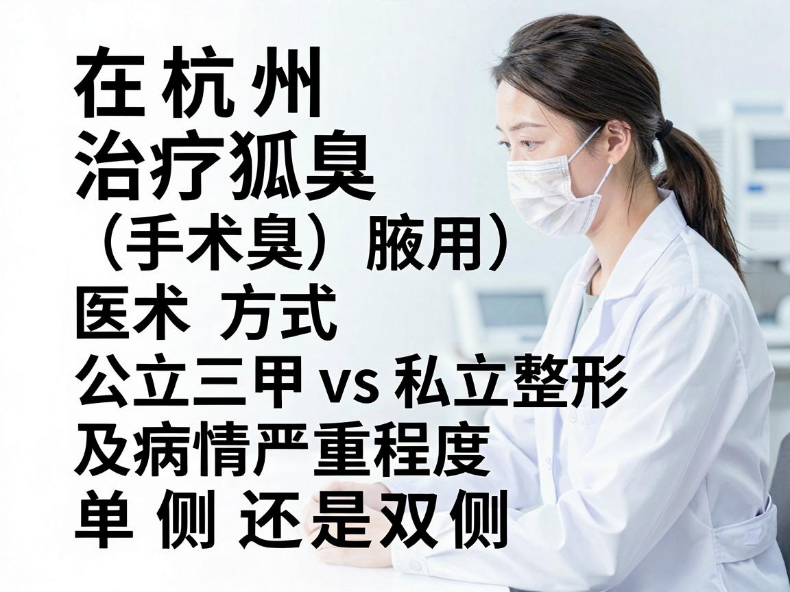 在杭州，治疗狐臭（腋臭）的手术费用因手术方式、医院等级（公立三甲 vs 私立整形）以及病情严重程度（单侧还是双侧）而有较大差异。以下是2024-2025年的大致参考范围