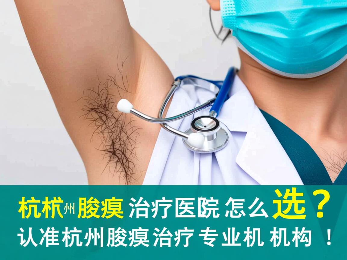 杭州腋臭治疗医院怎么选？认准杭州腋臭治疗专业机构！