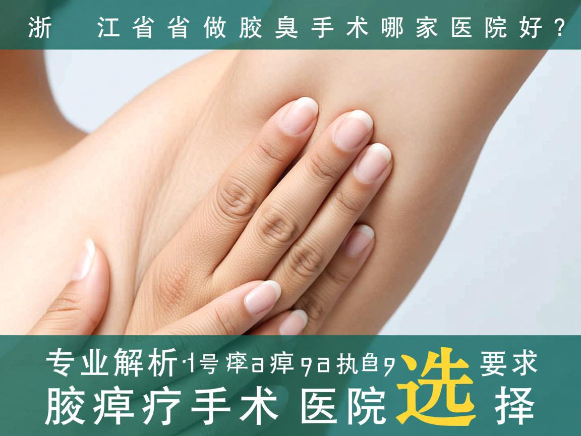 浙江省做腋臭手术哪家医院好？专业解析腋臭手术医院选择