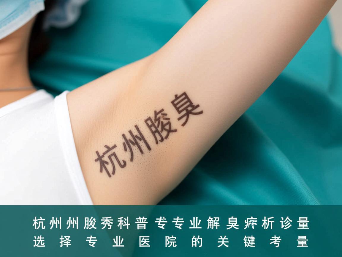 杭州腋秀科普,专业解析杭州腋臭诊疗,选择专业医院的关键考量 杭州腋秀科普,专业解析杭州腋臭诊疗,选择专业医院的关键考量