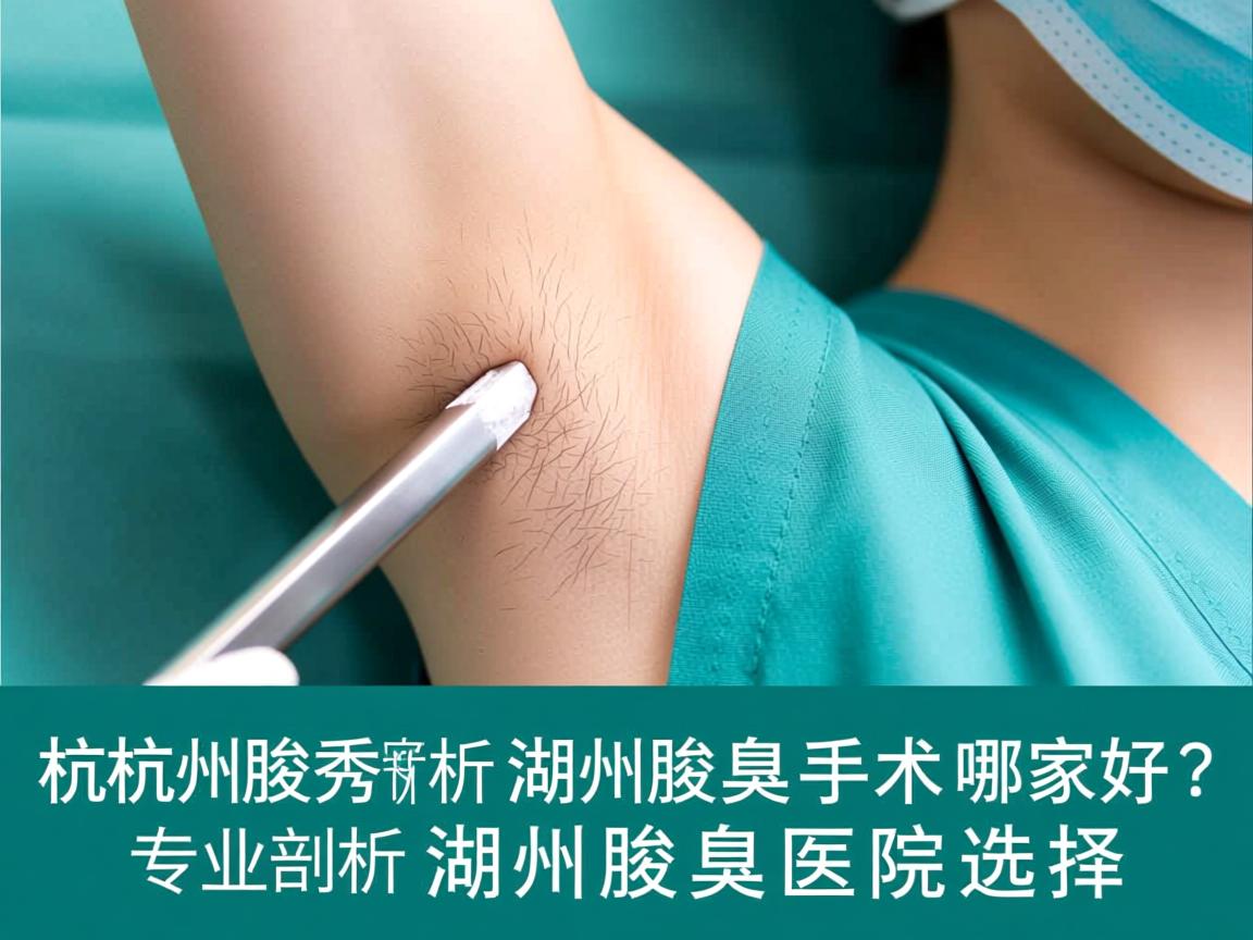 杭州腋秀解析，湖州腋臭手术哪家好？专业剖析湖州腋臭医院选择