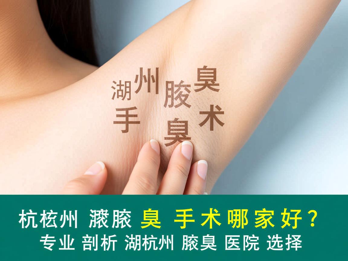 杭州腋秀解析，湖州腋臭手术哪家好？专业剖析湖州腋臭医院选择