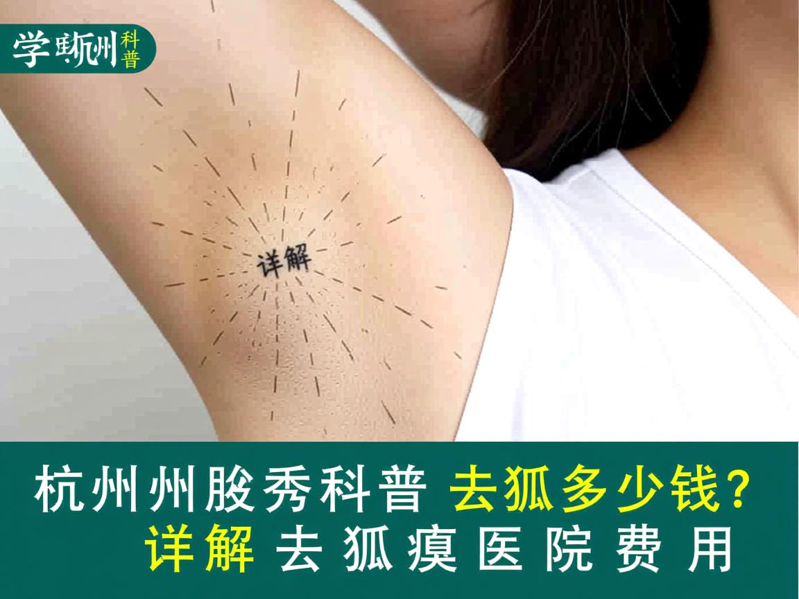 杭州腋秀科普，去狐臭多少钱？详解杭州去狐臭医院费用