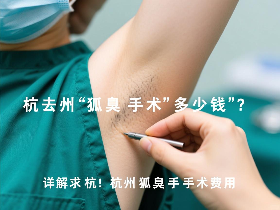 杭州去狐臭手术多少钱？详解杭州狐臭手术费用