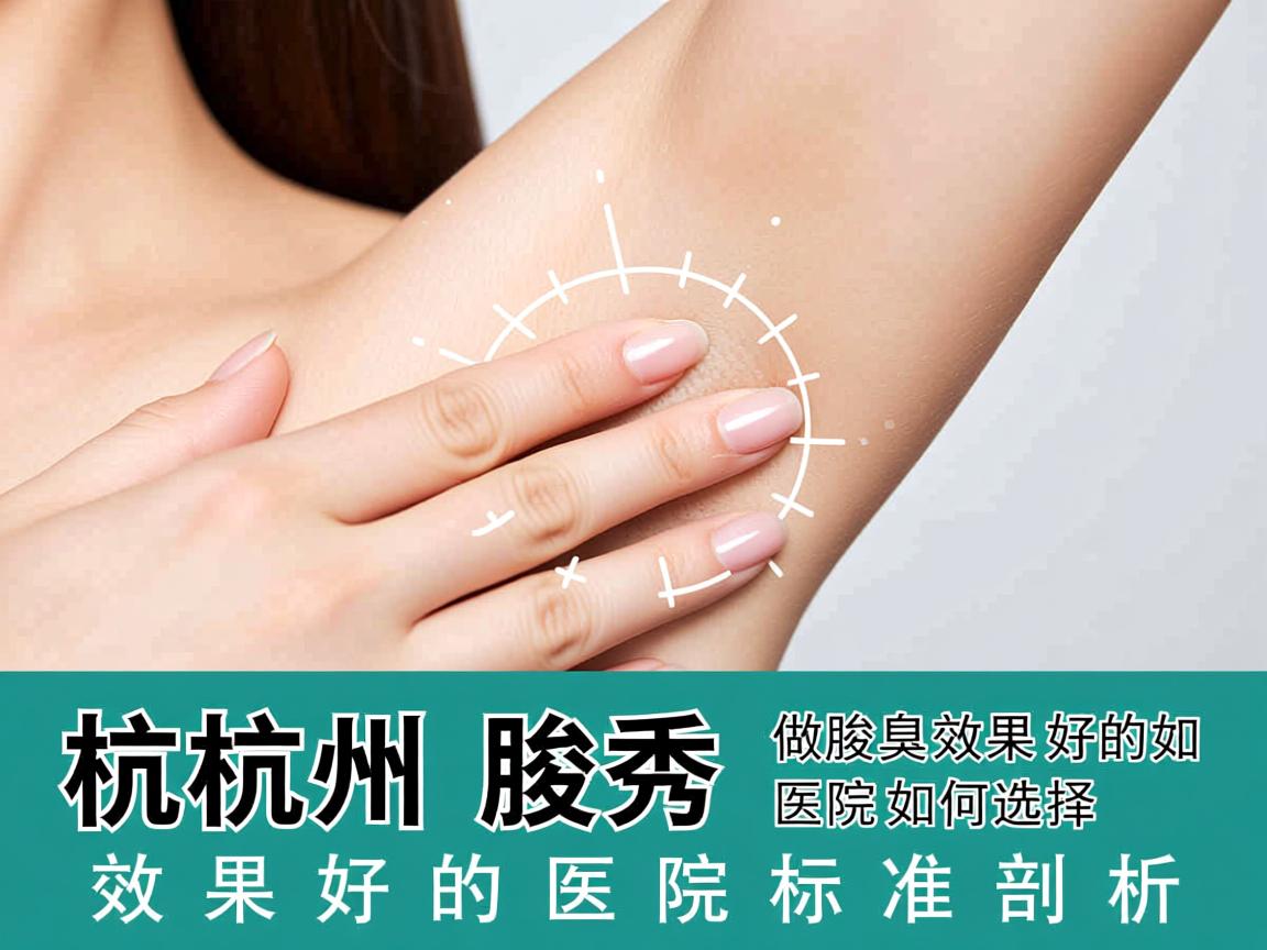 杭州腋秀解析，杭州做腋臭效果好的医院如何选择，效果好的医院标准剖析