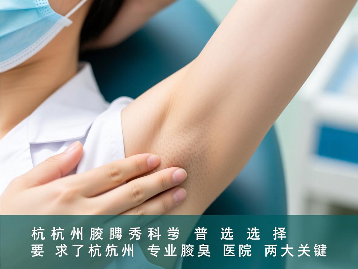 杭州腋秀科普，选择杭州专业腋臭医院的两大关键