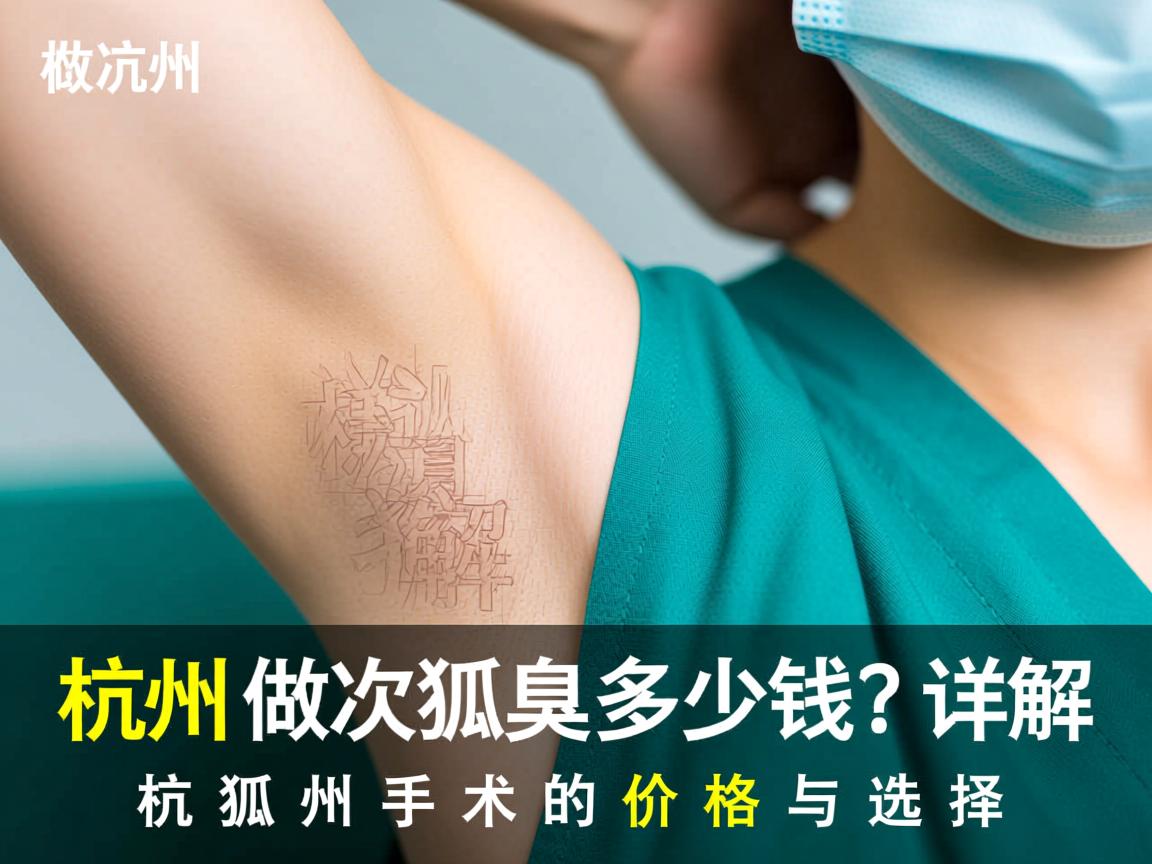 杭州做次狐臭多少钱？详解杭州狐臭手术的价格与选择