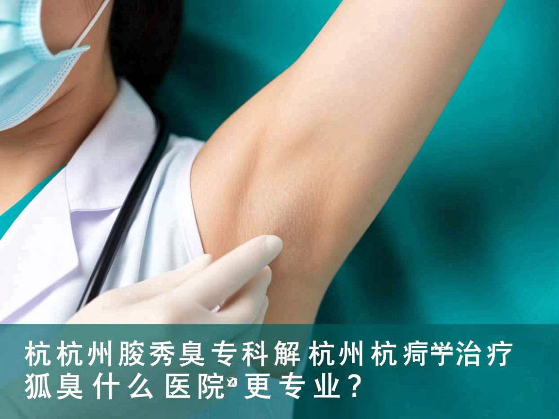 杭州腋秀腋臭专科解析，杭州治疗狐臭什么医院更专业？
