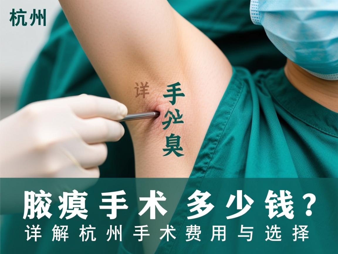 杭州腋臭手术多少钱？详解杭州腋臭手术费用与选择
