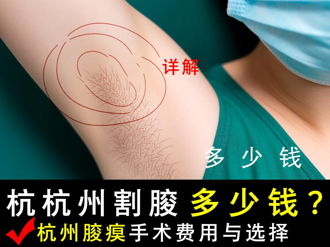 杭州割腋臭多少钱？详解杭州腋臭手术费用与选择
