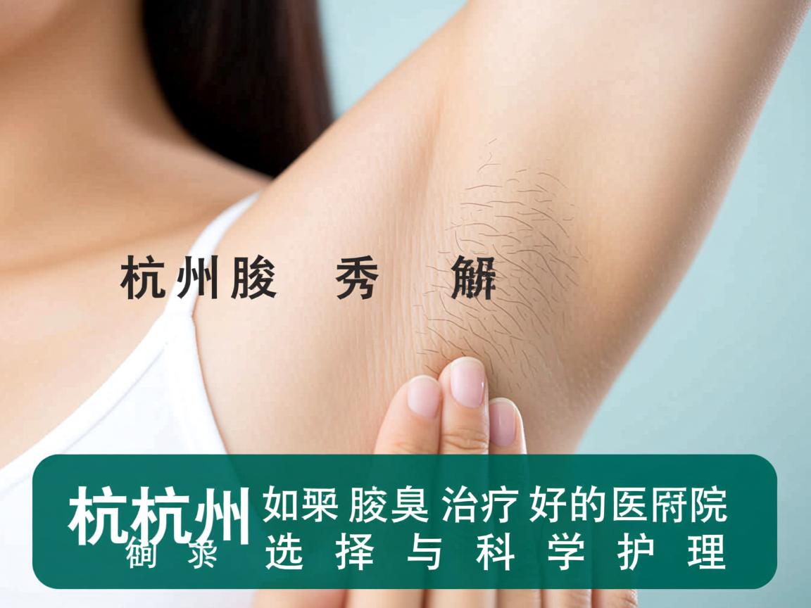 杭州腋秀解析，杭州腋臭治疗好的医院如何选择与科学护理