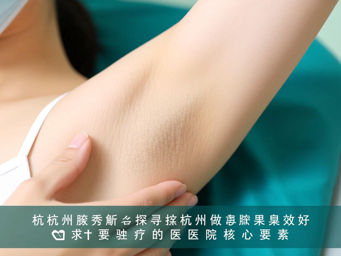 杭州腋秀解析，探寻杭州做腋臭效果好的医院核心要素