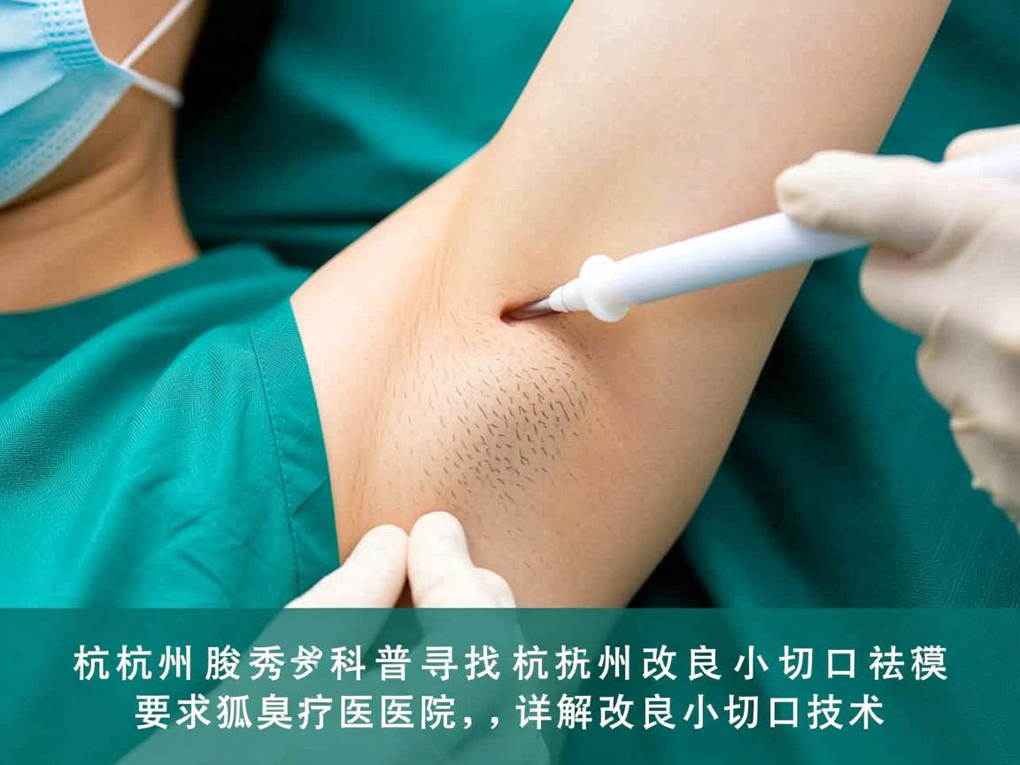 杭州腋秀科普，寻找杭州改良小切口祛狐臭医院，详解改良小切口技术